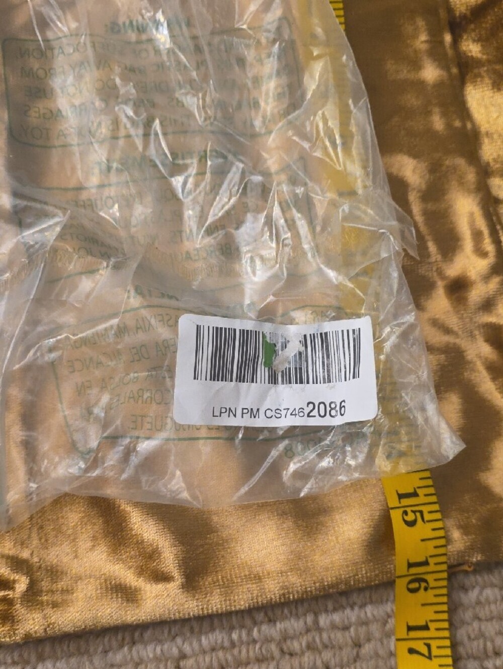 Gold Velvet Pillow Covers - Set of 2 - Picture 6 of 6